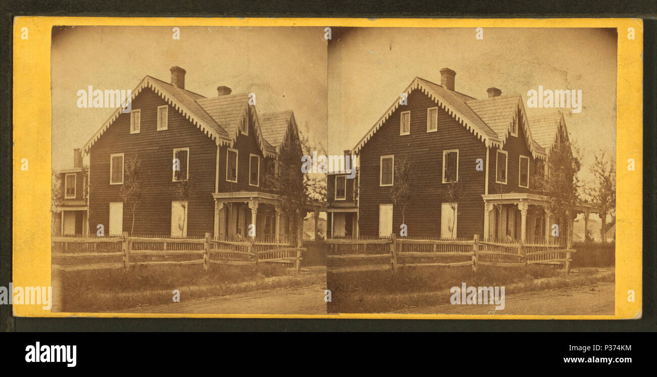 . Una casa clapboard con rivestimento di panpepato. Titolo alternativo: American viste. Copertura: 1865?-1925. Fonte Imprint: 1865?-1925.. Elemento digitale pubblicata da 9-30 -2005; aggiornato 2-13-2009. 10 Una casa clapboard con rivestimento di panpepato, del Newell, R., d. 1897 Foto Stock