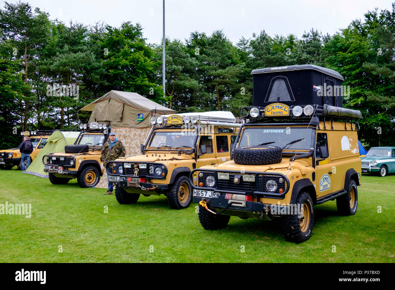 Il bagno 2018 festival dell'automobilismo a Walcot Rugby ground, bagno Somerset England Regno Unito Land Rover Discovery Foto Stock