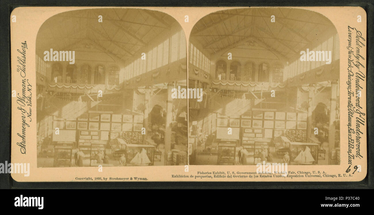 105 pesca presentano, U.S. Palazzo del Governo, della Fiera del Mondo di Chicago, USA, da Strohmeyer &AMP; Wyman Foto Stock