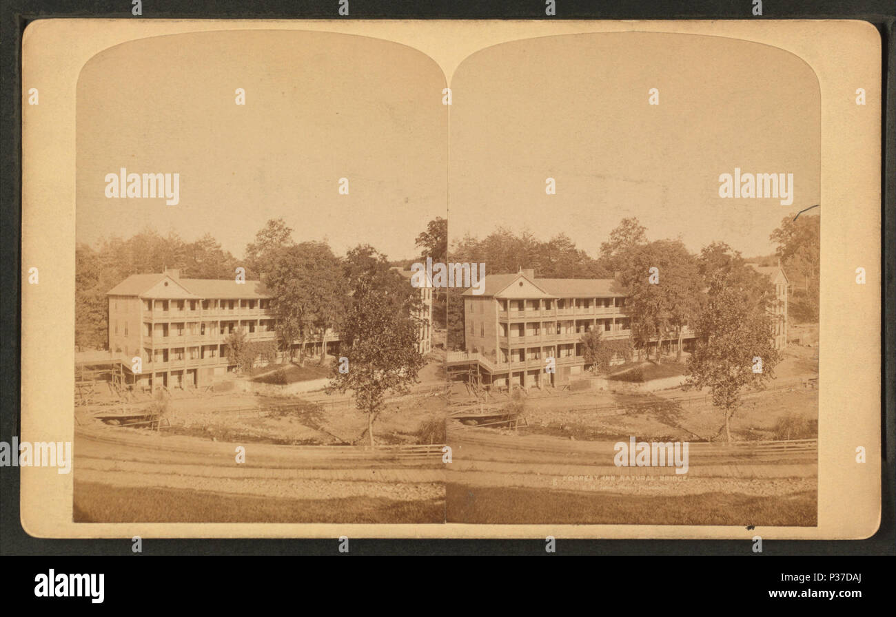 . Forrest Inn, ponte naturale. Titolo alternativo: ponte naturale, Virginia. Il Forrest Inn è un hotel vicino a Virginia il ponte naturale. Copertura: 1859?-1906?. Fonte impronta: 1859?-1906?. Elemento digitale pubblicata 4-12-2006; aggiornato 2-13-2009. 108 Forrest Inn, ponte naturale, da C. H. James Foto Stock