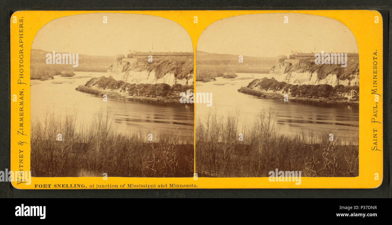 . Fort Snelling, allo svincolo del Mississippi e del Minnesota. Copertura: 1862?-1890?. Fonte impronta: 1862?-1890?. Elemento digitale pubblicata 6-15-2005; aggiornato 2-13-2009. 109 Fort Snelling, allo svincolo del Mississippi e del Minnesota, da Whitney &AMP; Zimmerman Foto Stock