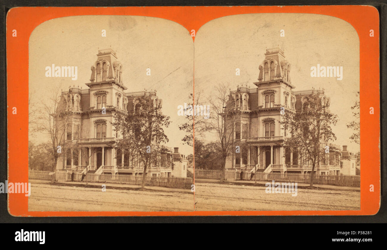 . Gardo House, la residenza del Presidente John Taylor, talvolta chiamato Amelia Palace. Titolo alternativo: viste del Grande Ovest dal fiume Missouri all'Oceano Pacifico, Salt Lake City serie. Copertura: 1863?-1880?. Fonte impronta: Salt Lake City, Utah : C. R. Savage, 1863?-1880?. Elemento digitale pubblicata 1-25-2006; aggiornato 2-13-2009. 117 Gardo House, la residenza del Presidente John Taylor, talvolta chiamato Amelia Palace, da Savage, C. R. (Charles Roscoe), 1832-1909 2 Foto Stock