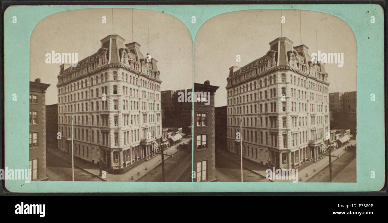 129 Grand Hotel, (Broadway e 31st Street), da Robert N. Dennis raccolta di vista stereoscopica Foto Stock