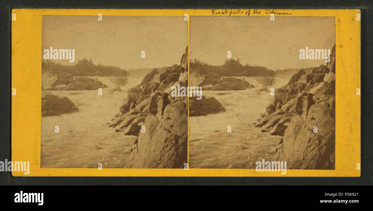 . Grandi Cascate del Potomac. Creato: 1865-1885. Copertura: 1865-1885. Fonte Imprint: 1865?-1885?. Elemento digitale pubblicata 12-1-2005; aggiornato 2-12-2009. 130 grandi cascate del Potomac, da Robert N. Dennis raccolta di vista stereoscopica Foto Stock