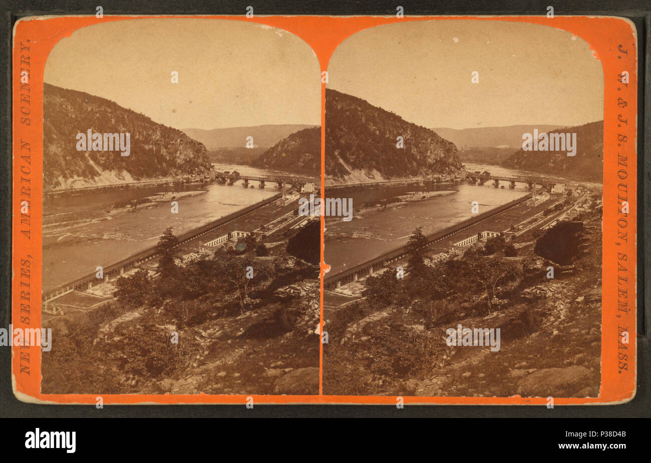 137 di Harper, traghetto da Bolivar Heights, da Robert N. Dennis raccolta di vista stereoscopica 5 Foto Stock