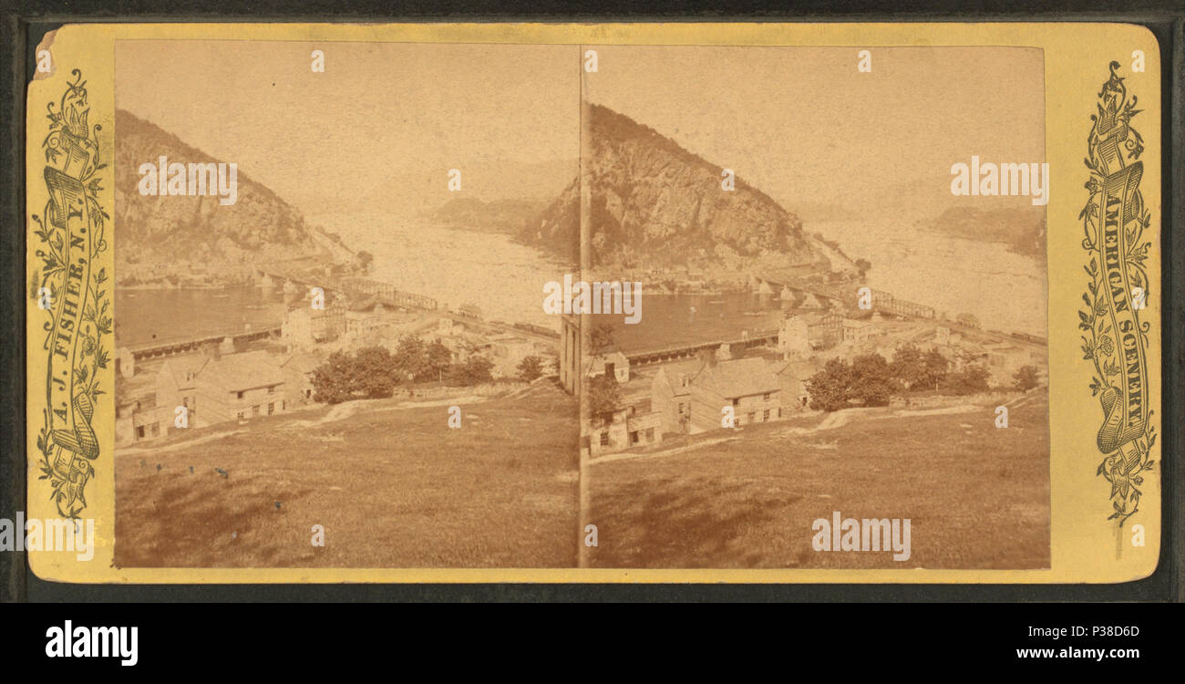 . Harper's Ferry, W. Va., da Bolivar altezze. Titolo alternativo: American scenario. Copertura: 1859?-1885?. Fonte impronta: 1859?-1885?. Elemento digitale pubblicata 1-25-2006; aggiornato 2-13-2009. 137 Harper's Ferry, W. Va., da Bolivar Heights, da Robert N. Dennis raccolta di vista stereoscopica Foto Stock