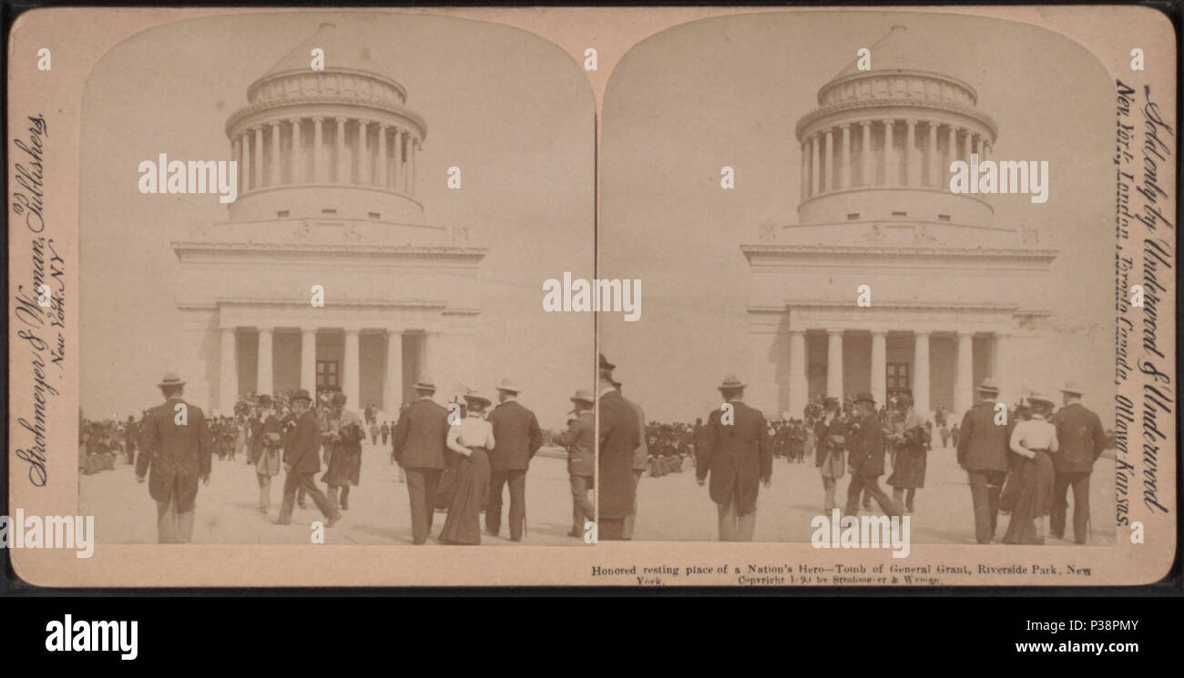. Onorato luogo di riposo di una nazione di eroe. Tomba del generale Grant, Riverside Park, New York. Creato: [1865?]-1925. Copertura: [1865?]-1925. Elemento digitale pubblicata 10-24-2005; aggiornato 2-11-2009. 141 onorato luogo di riposo di una nazione di eroe. Tomba del generale Grant, Riverside Park di New York da Robert N. Dennis raccolta di vista stereoscopica Foto Stock