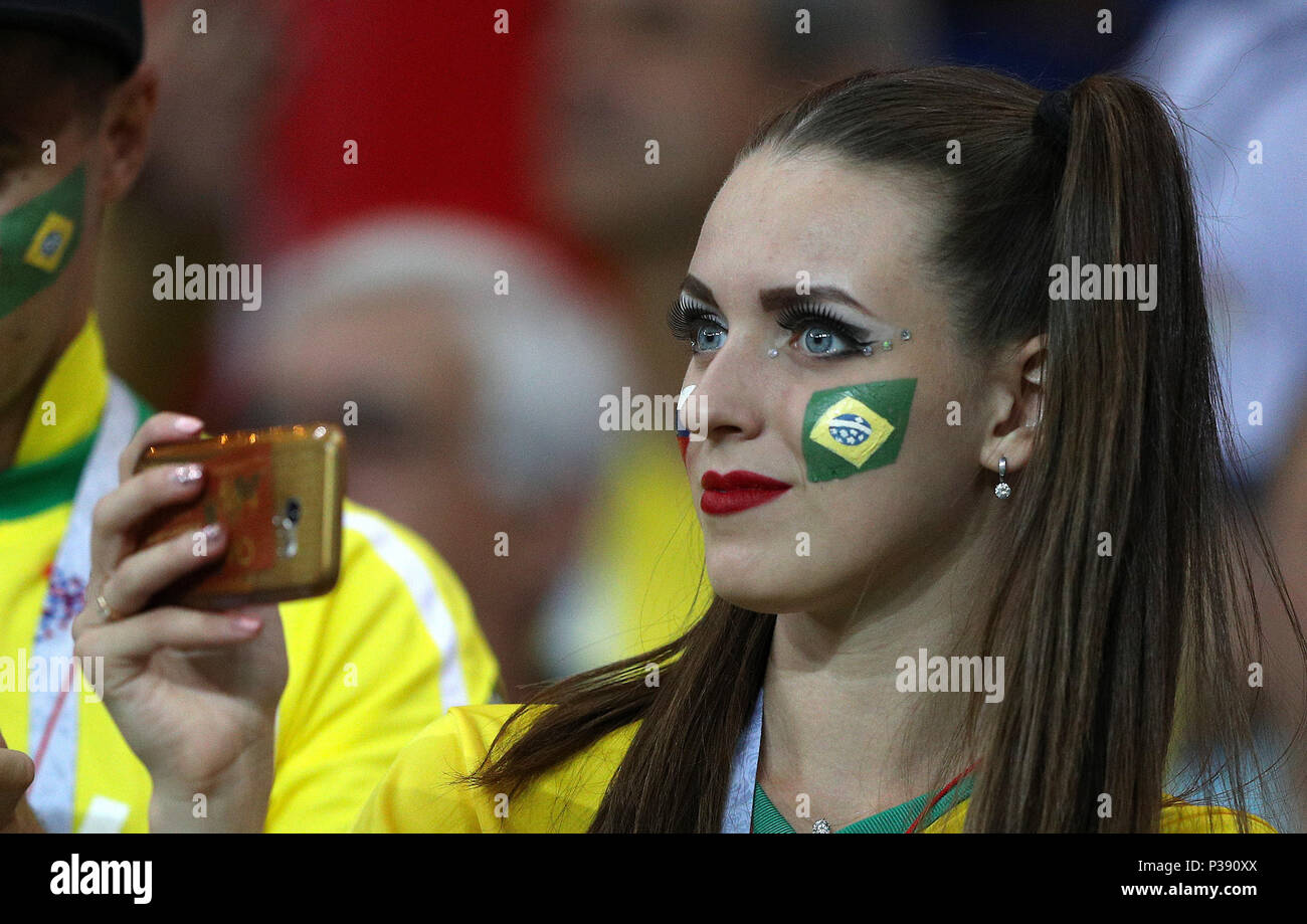 Rostov, Russia. 17 Giugno, 2018. Brasile vs svizzera - ventola durante la partita tra il Brasile e la Svizzera valida per il 2018 Coppa del Mondo svoltasi a Rostov Arena di Rostov-on-Don, in Russia. (Foto: Rodolfo Buhrer/La/Imagem Fotoarena) Credito: Foto Arena LTDA/Alamy Live News Foto Stock