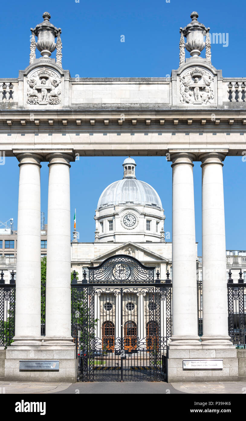 Dipartimento del Taoiseach (Roinn un Taoisigh) edifici governativi, Merrion Street Upper, Dublino, Provincia di Leinster, Repubblica di Irlanda Foto Stock