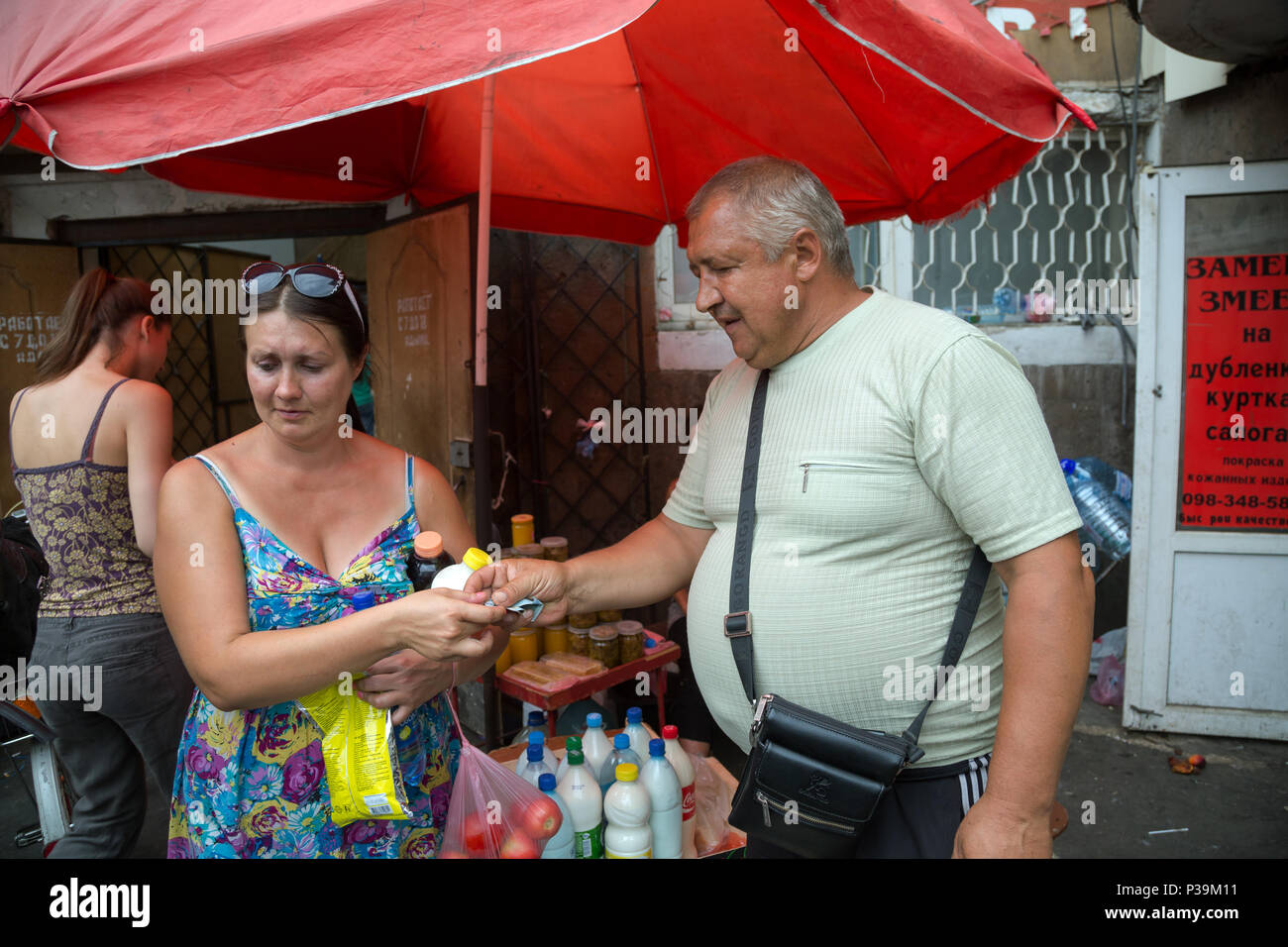 Odessa, Ucraina, in stallo su un mercato Foto Stock