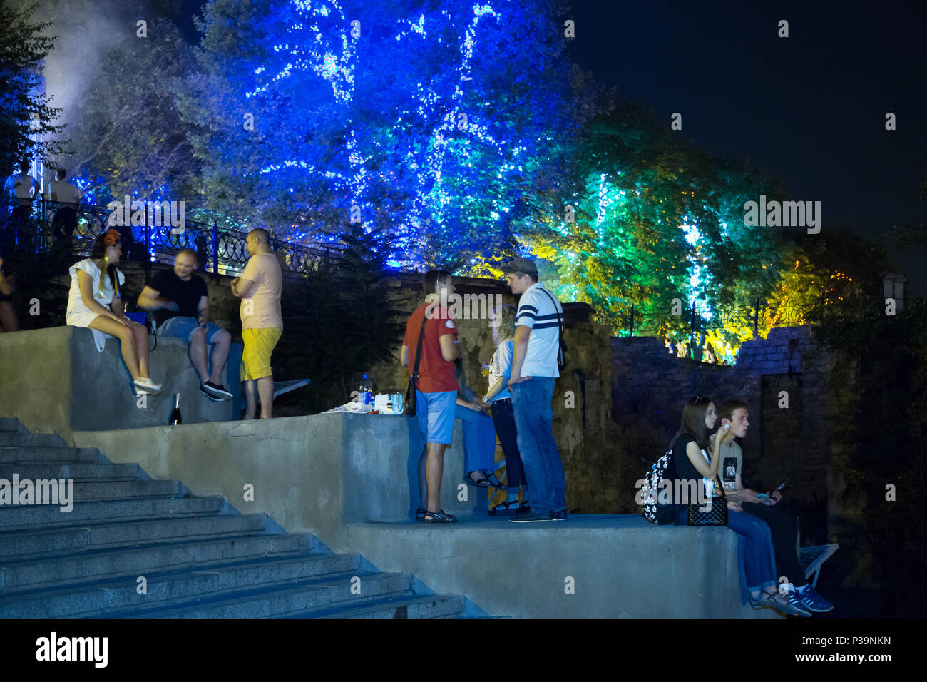 Odessa, Ucraina, giovani al Potemkin Scale Foto Stock