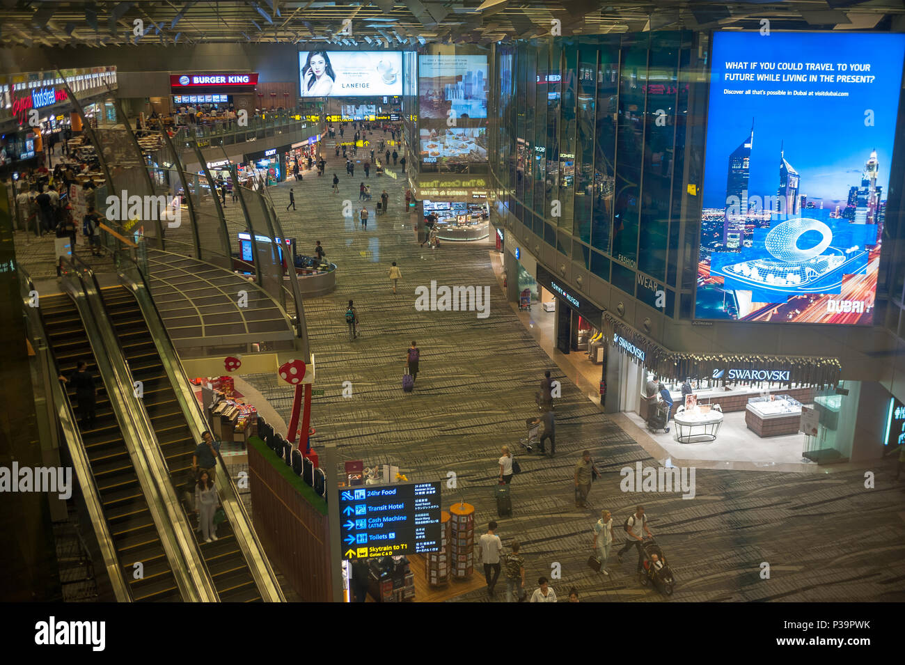 Singapore Repubblica di Singapore Changi Airport Terminal 3 Foto Stock
