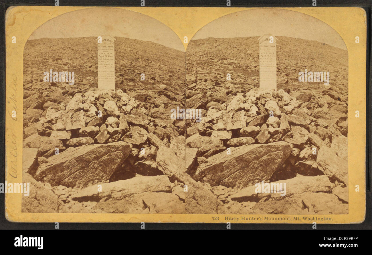 . Harry del cacciatore del monumento, Mt. Washington. Copertura: 1864?-1892?. Elemento digitale pubblicata 2-16-2006; aggiornato 6-25-2010. 137 Harry del cacciatore del monumento, Mt. Washington, da Kilburn fratelli Foto Stock