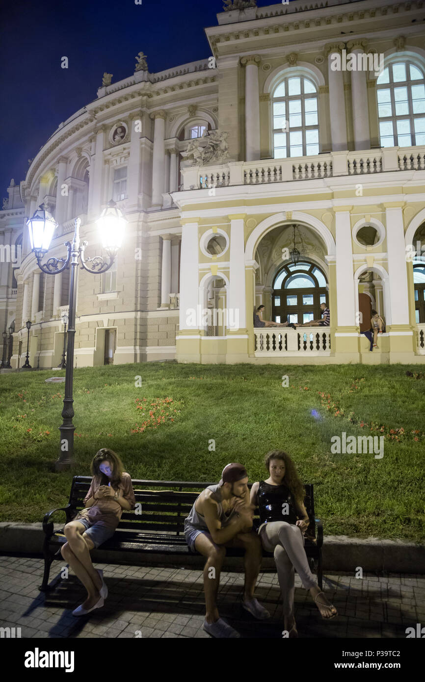 Odessa, Ucraina, l'opera house nel centro della città Foto Stock