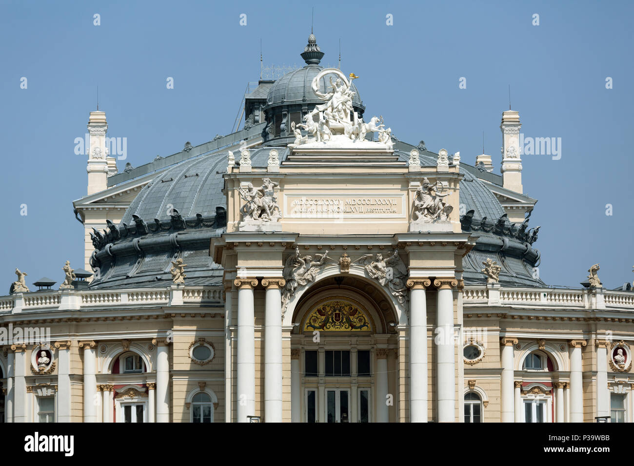 Odessa, Ucraina, dettaglio della opera house nel centro della città Foto Stock