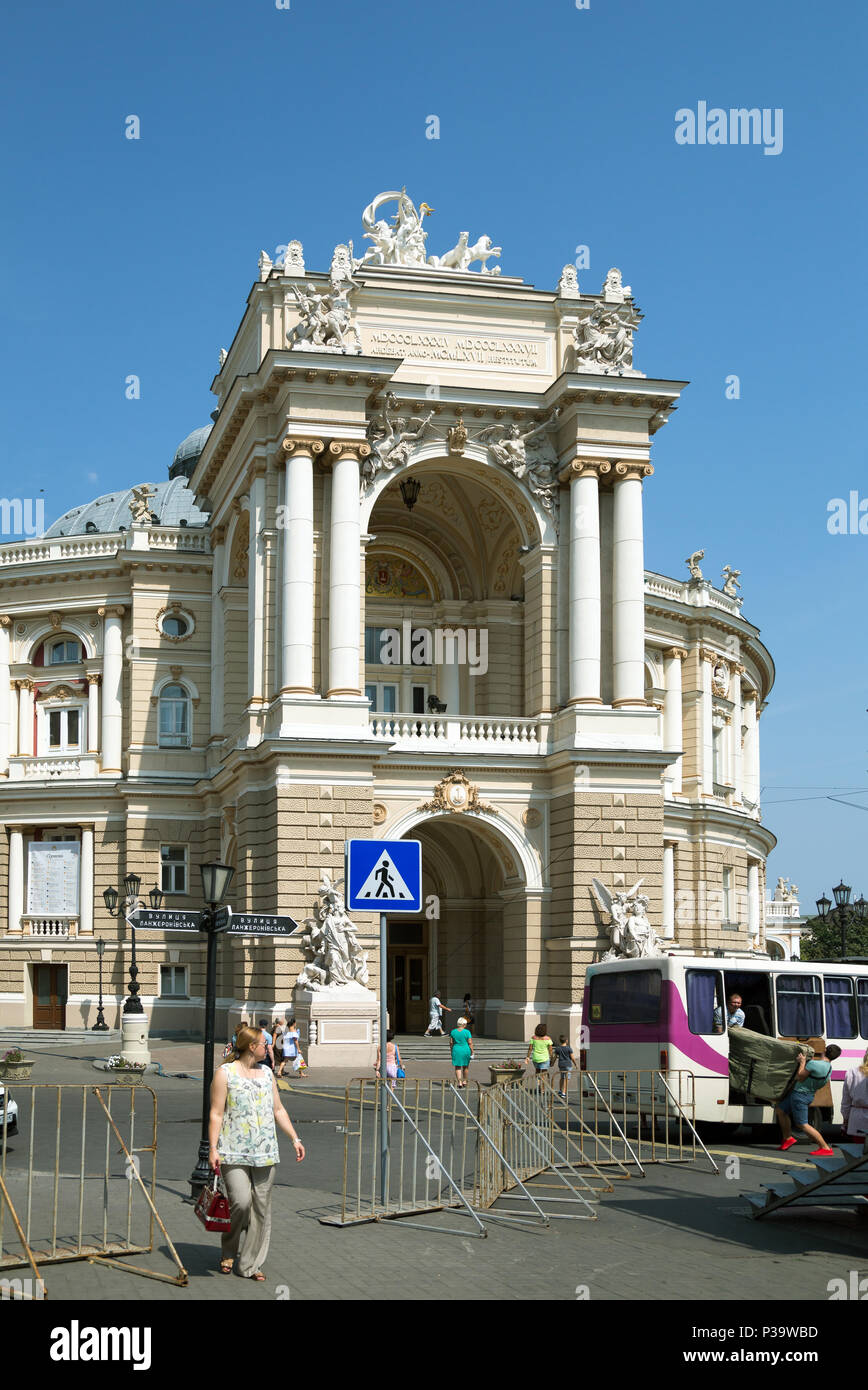Odessa, Ucraina, l'opera house nel centro della città Foto Stock
