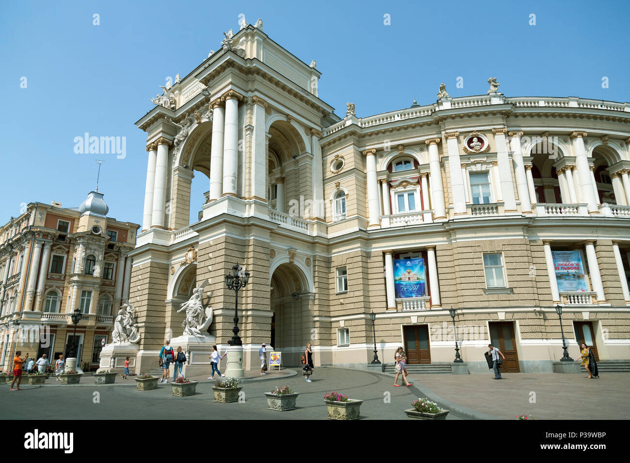 Odessa, Ucraina, l'opera house nel centro della città Foto Stock