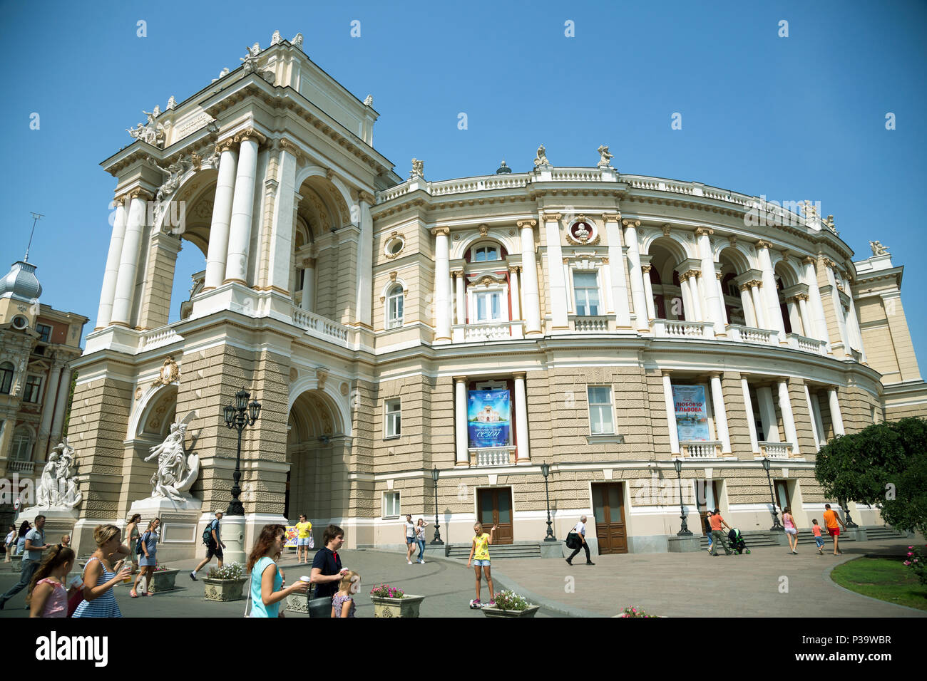 Odessa, Ucraina, l'opera house nel centro della città Foto Stock