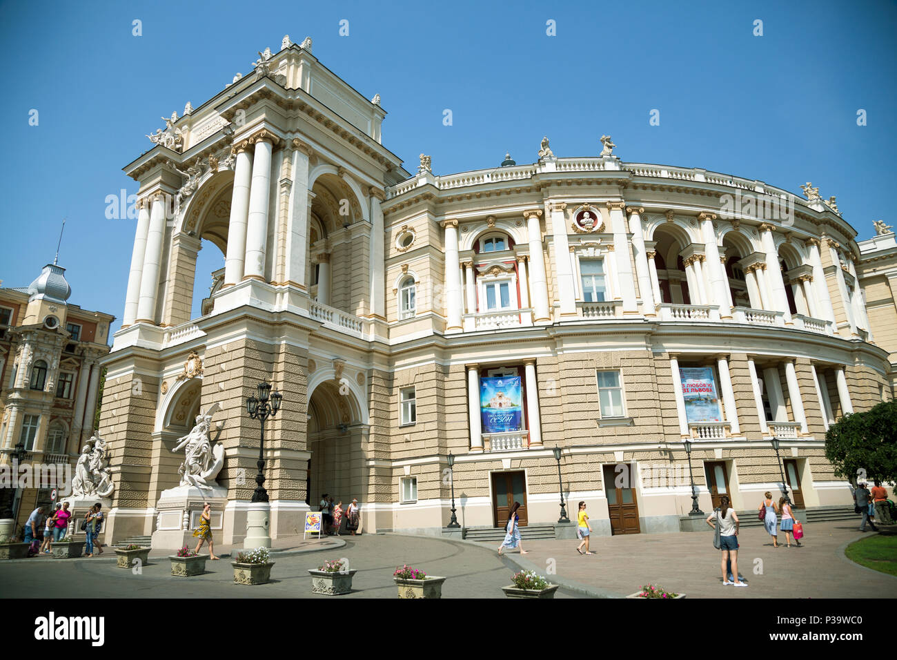 Odessa, Ucraina, l'opera house nel centro della città Foto Stock