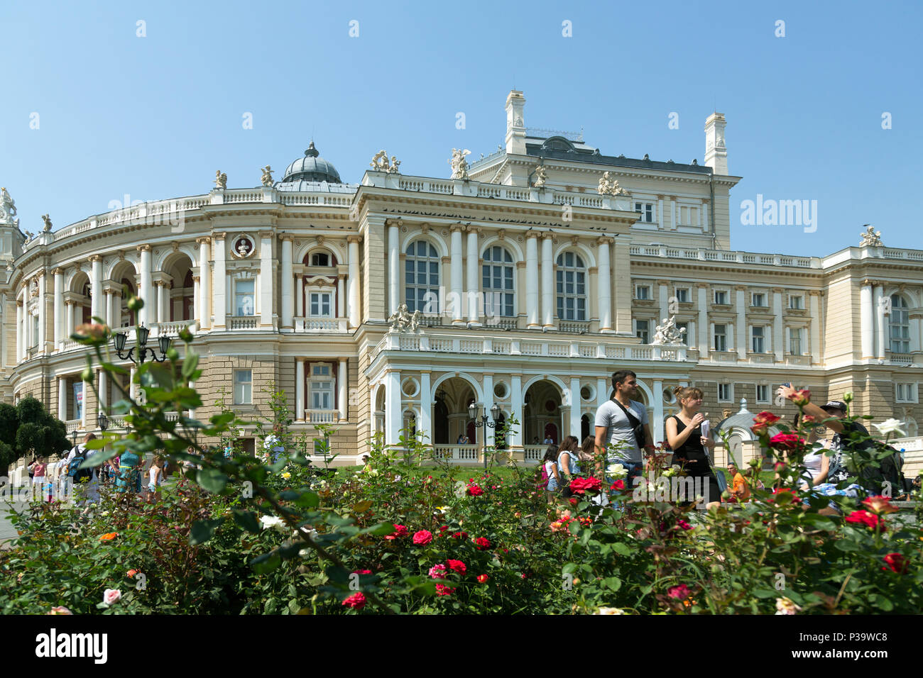 Odessa, Ucraina, l'opera house nel centro della città Foto Stock