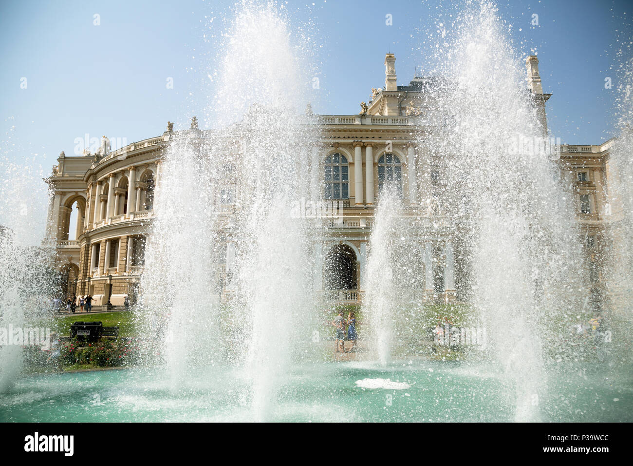 Odessa, Ucraina, l'opera house nel centro della città Foto Stock