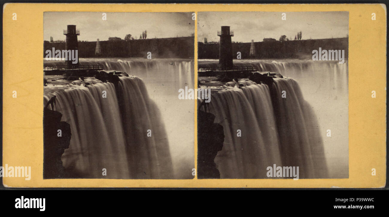 . Cascata Horseshoe. Copertura: 1865?-1880?. Fonte impronta: Niagara Falls, N.Y. : George Barker, 1865?-1880?. Elemento digitale pubblicata 6-14-2006; aggiornato 2-11-2009. 143 cadono a ferro di cavallo, da Barker, George, 1844-1894 Foto Stock