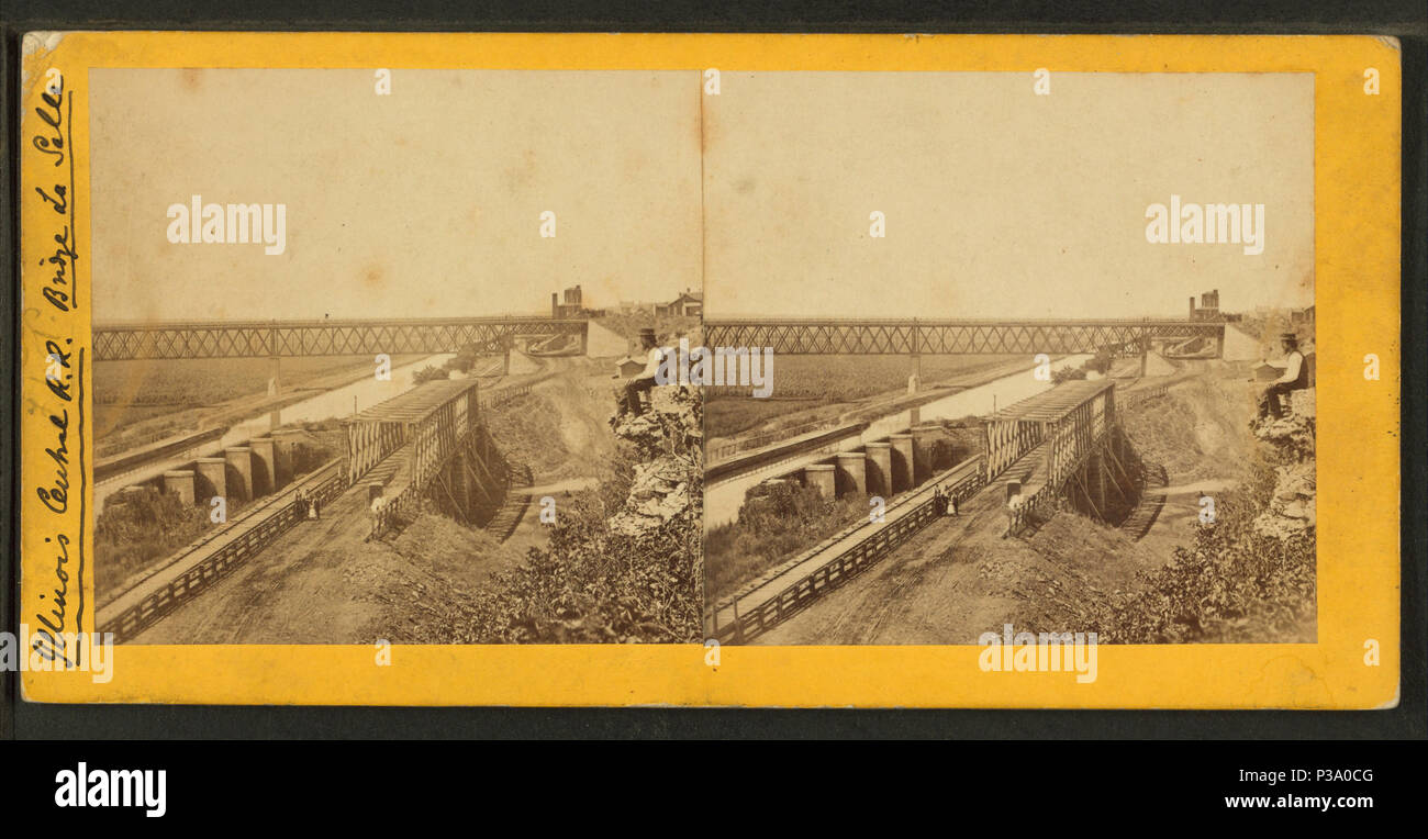 150 Illinois Central R.R. bridge, La Salle, Ill, da Rawson, D. W. S., d. 1869 Foto Stock
