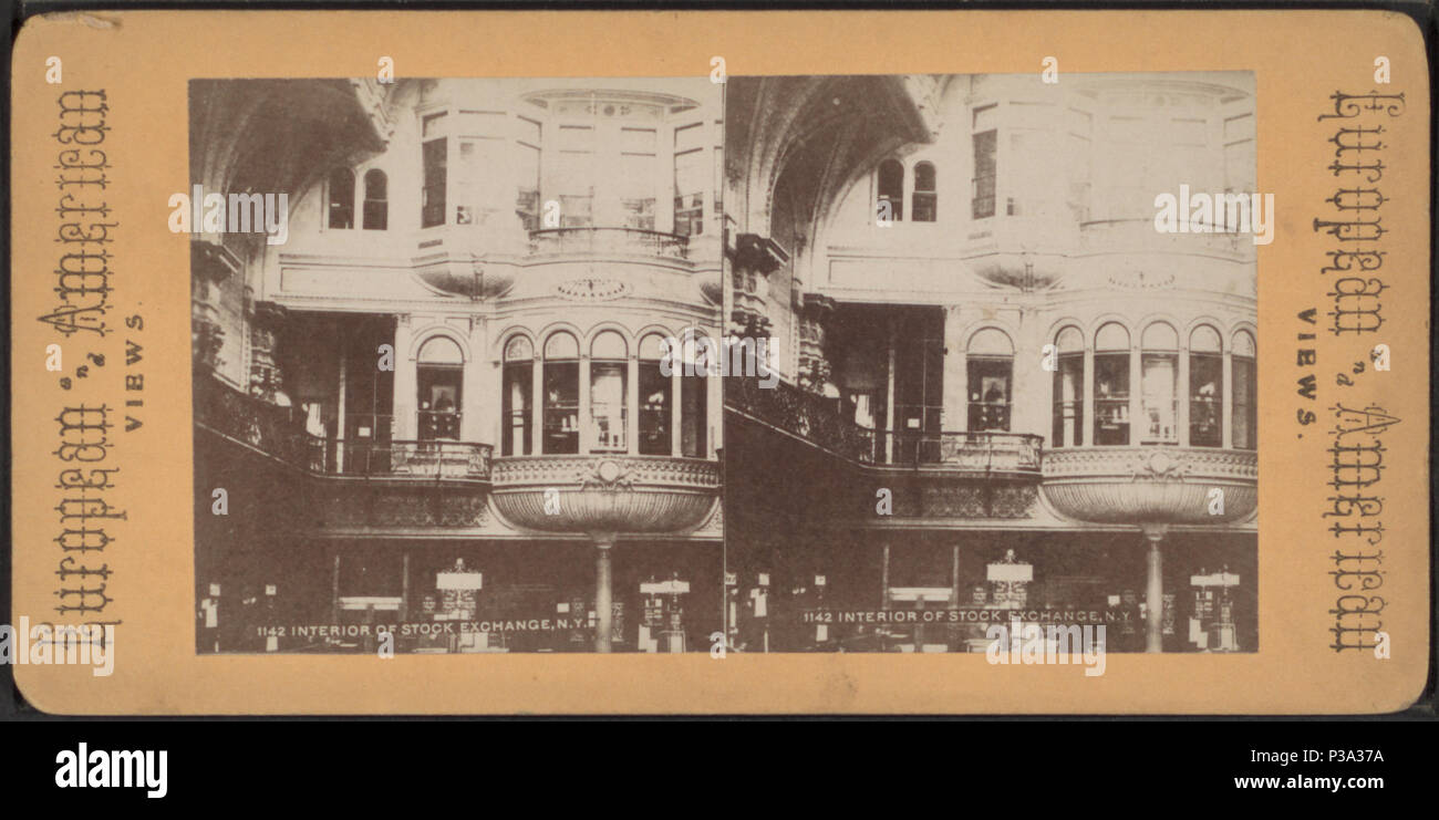 . Interno della Borsa, N.Y. Titolo alternativo: europei e americani, viste 1142. Creazione: 1860?-1870?. Copertura: [1860?-1870?]. Elemento digitale pubblicata 8-31-2005; aggiornato 2-11-2009. 157 interno della borsa, N.Y, da Robert N. Dennis raccolta di vista stereoscopica Foto Stock
