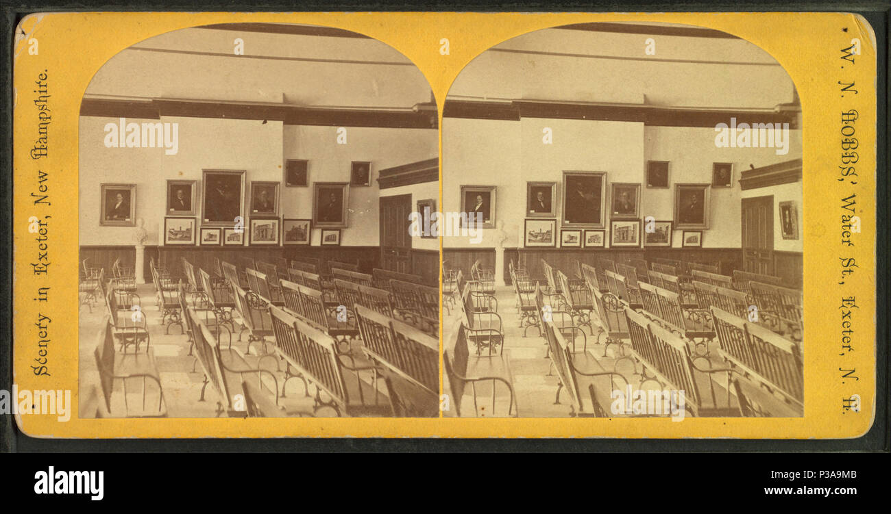 . Interno della Cappella a Philips Exeter Academy. Copertura: 1870?-1880?. Fonte impronta: Exeter, N.H. : William N. Hobbs, 1870?-1880?. Elemento digitale pubblicata 2-16-2006; aggiornato 2-13-2009. 155 interno della cappella a Philips Exeter Academy, da Hobbs, W. N. (William N.), 1830-1881 3 Foto Stock