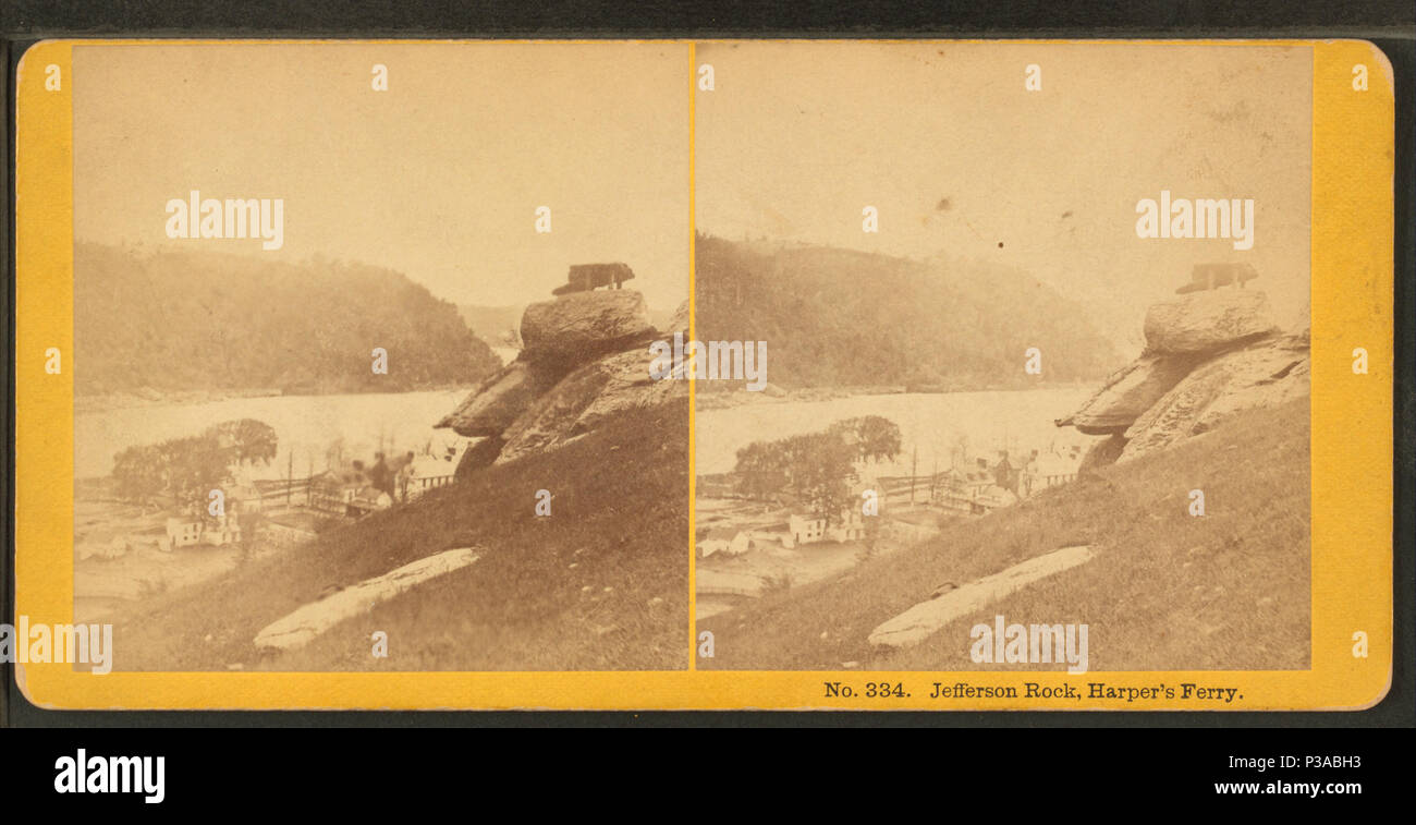 161 Jefferson Rock, Harper's Ferry, da Robert N. Dennis raccolta di vista stereoscopica Foto Stock