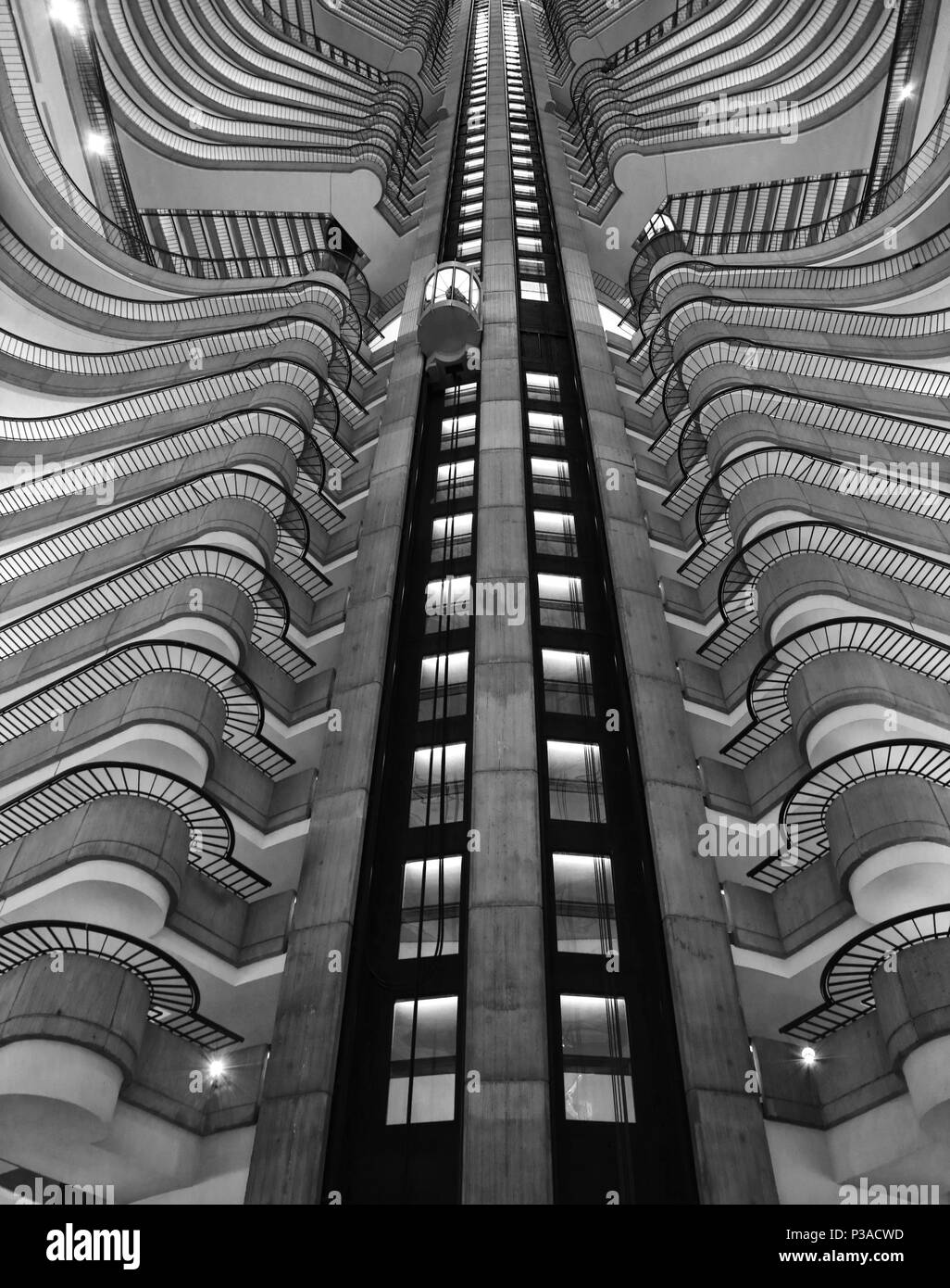 L'architettura è arte all'interno del Marriott a Atlanta, Georgia Foto Stock