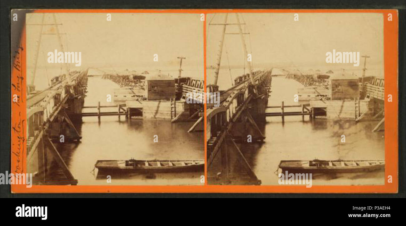 . Lungo ponte. Creato: 1865-1885. Copertura: 1865-1885. Fonte Imprint: 1865?-1885?. Elemento digitale pubblicata 12-1-2005; aggiornato 2-12-2009. 172 lungo ponte, da Robert N. Dennis raccolta di vista stereoscopica 4 Foto Stock