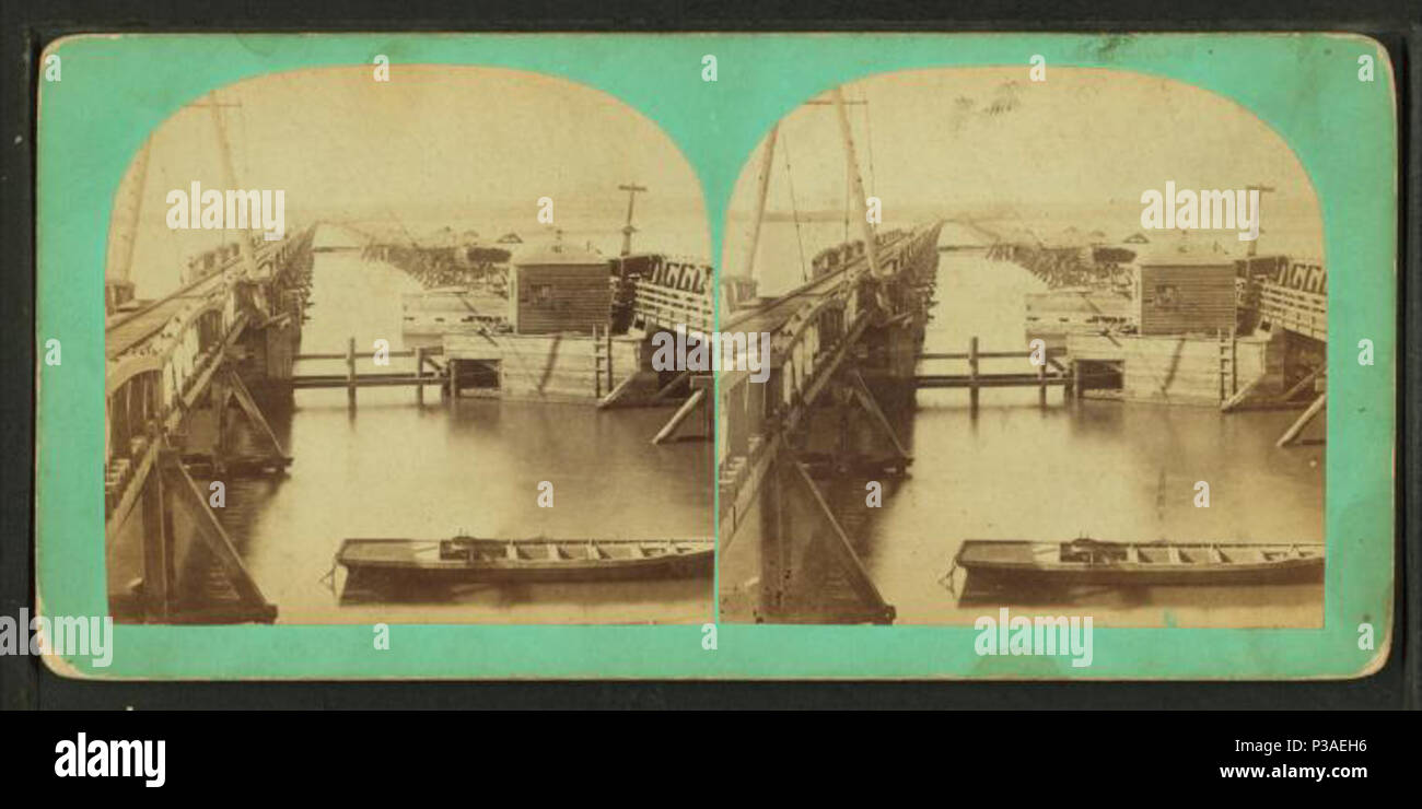 . Lungo ponte. Creato: 1865-1885. Copertura: 1865-1885. Fonte Imprint: 1865?-1885?. Elemento digitale pubblicata 12-1-2005; aggiornato 2-12-2009. 172 lungo ponte, da Robert N. Dennis raccolta di vista stereoscopica 3 Foto Stock