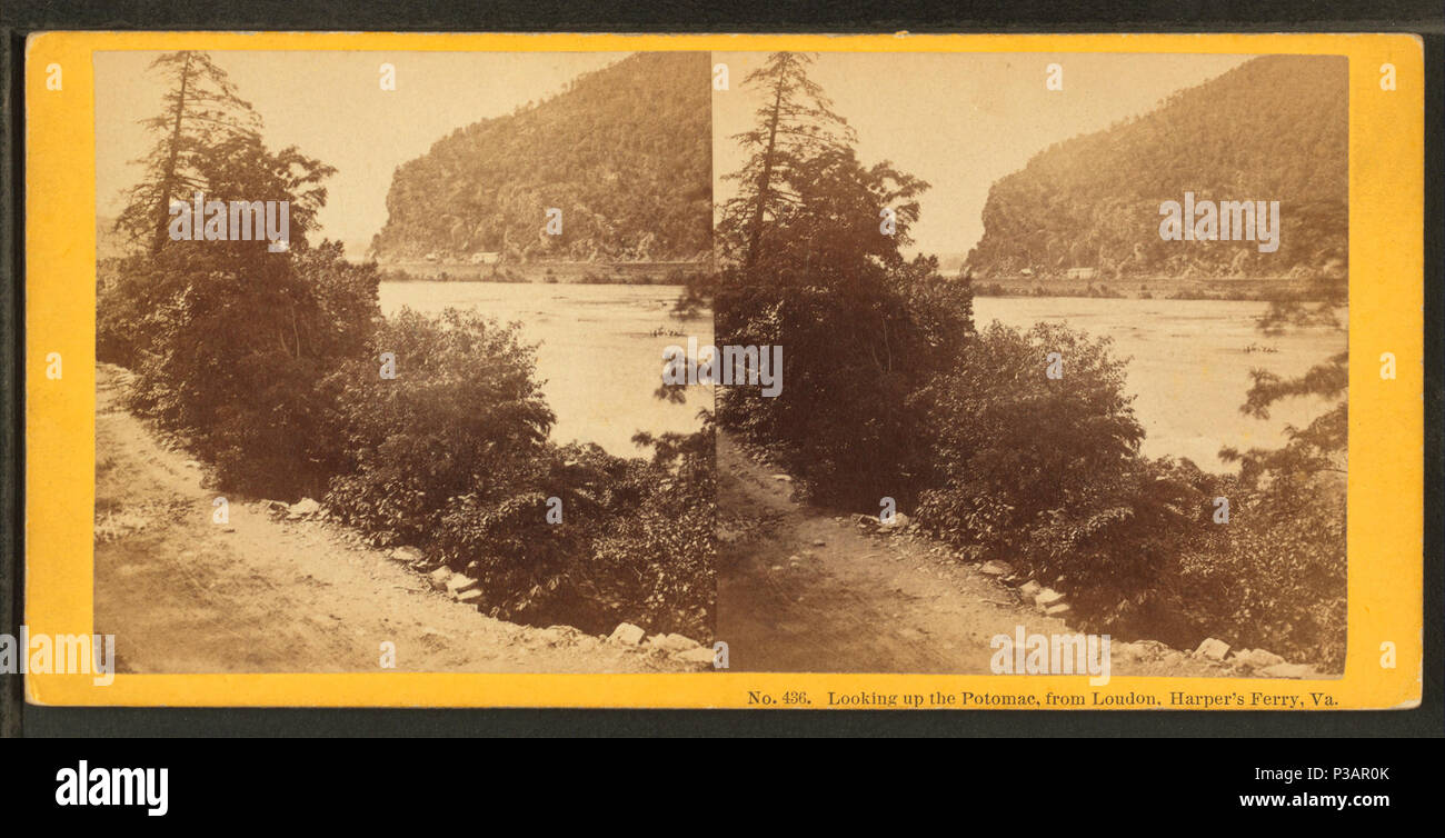 176 cercando il Potomac, da Loudon, Harper's Ferry, Va, da Robert N. Dennis raccolta di vista stereoscopica Foto Stock
