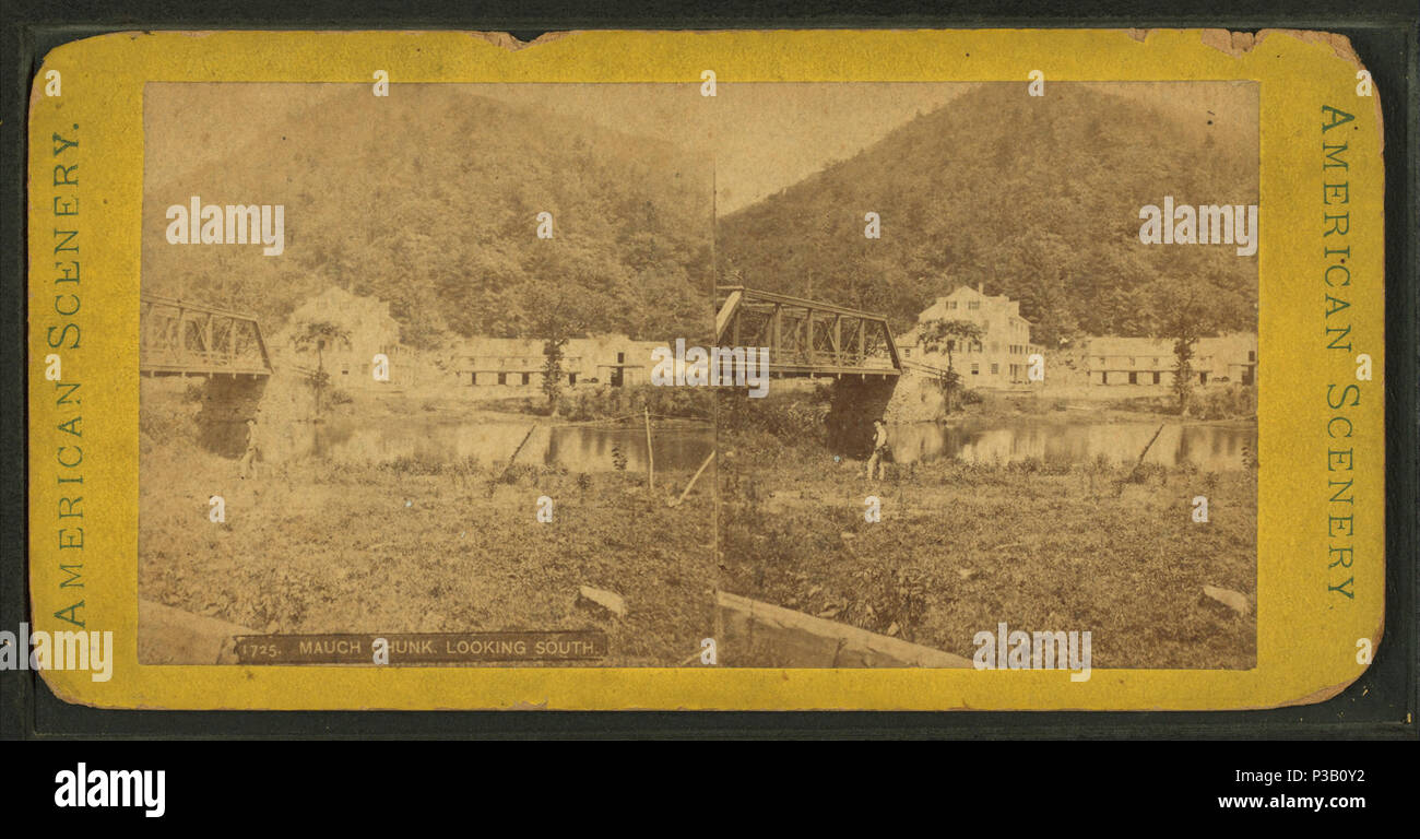 . Mauch Chunk, guardando verso sud. Titolo alternativo: American scenario. Copertura: 1859-1885?. Fonte impronta: 1859-1885?. Elemento digitale pubblicata da 9-30 -2005; aggiornato 2-13-2009. 187 Mauch Chunk, guardando verso sud, da Robert N. Dennis raccolta di vista stereoscopica Foto Stock