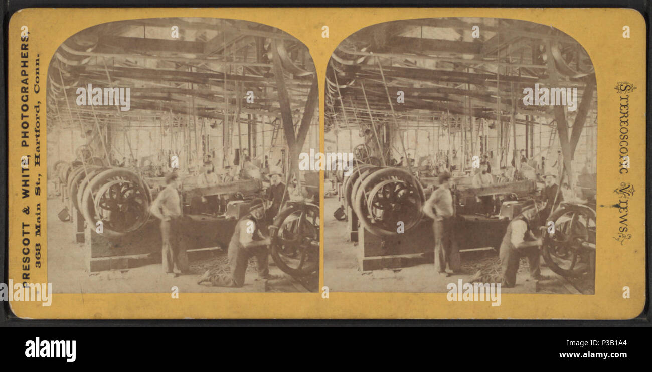 188 uomini in un mulino non identificato che mostra azionato da cinghia attrezzature, da Prescott &AMP; bianco Foto Stock