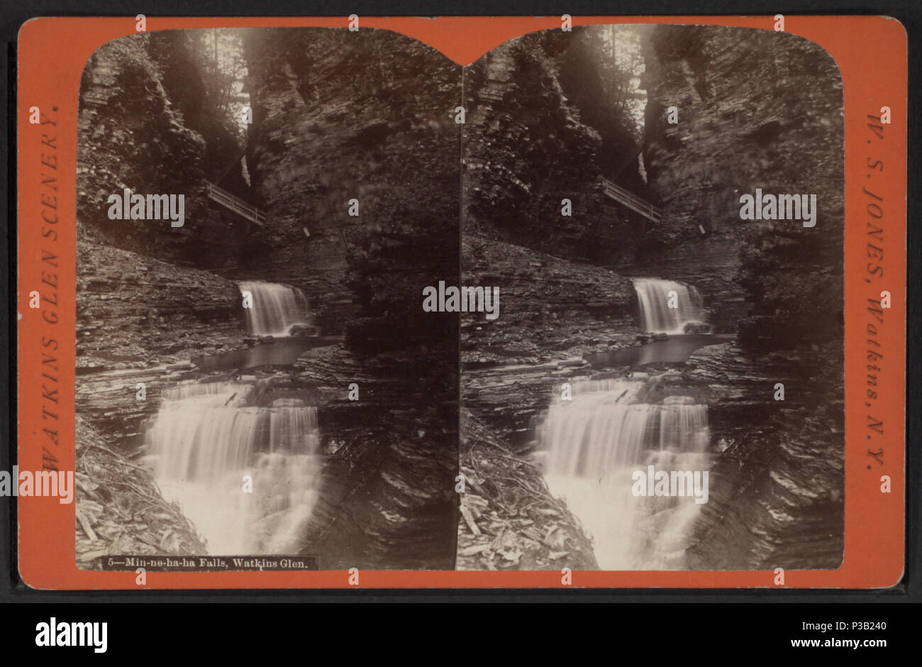 190 min-ne-ha-ha falls, Watkins Glen, da W. S. Jones Foto Stock