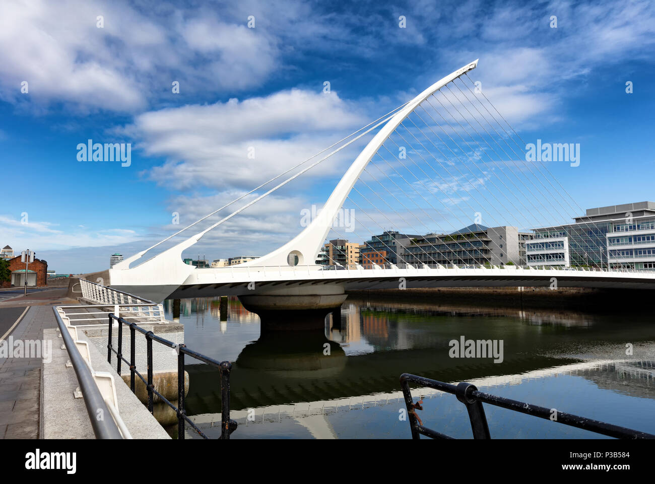 Samuel Beckett bridge a Dublino in Irlanda Foto Stock