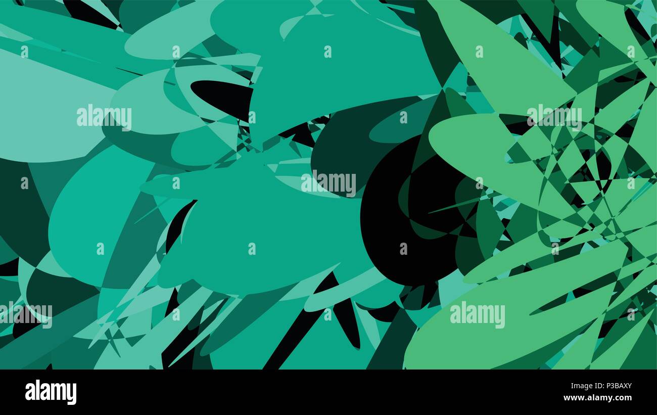 Verde, Ciano, Nero colorato moderno vettore di fondo. Elementi dinamici. Anelli vibranti sfondo. Illustrazione Vettoriale