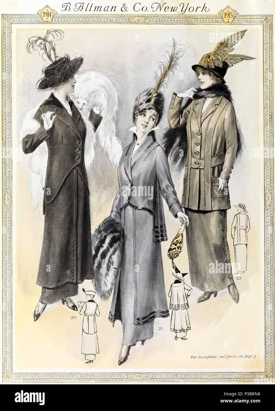 . In autunno e in inverno catalogo, Numero centodieci, 1914-15.. Titolo copertina . B. Altman & Co. 1 B. Altman &AMP; Co., catalogo N110, in autunno e in inverno, pagina 2 Foto Stock