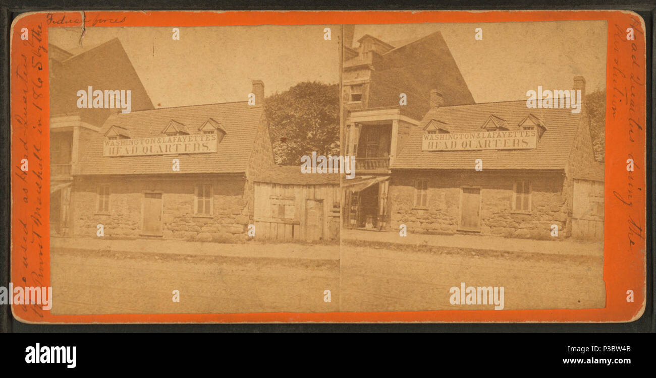 . Vecchia casa di pietra. (Washington e Lafayette presso la sede centrale) titolo alternativo: Virginia centennial viste. Copertura: 1863?-1910?. Fonte Imprint: 1863?-1910?. Elemento digitale pubblicata 4-12-2006; aggiornato 2-13-2009. 221 Vecchia casa di pietra. (Washington e Lafayette presso la sede centrale), da Robert N. Dennis raccolta di vista stereoscopica 2 Foto Stock