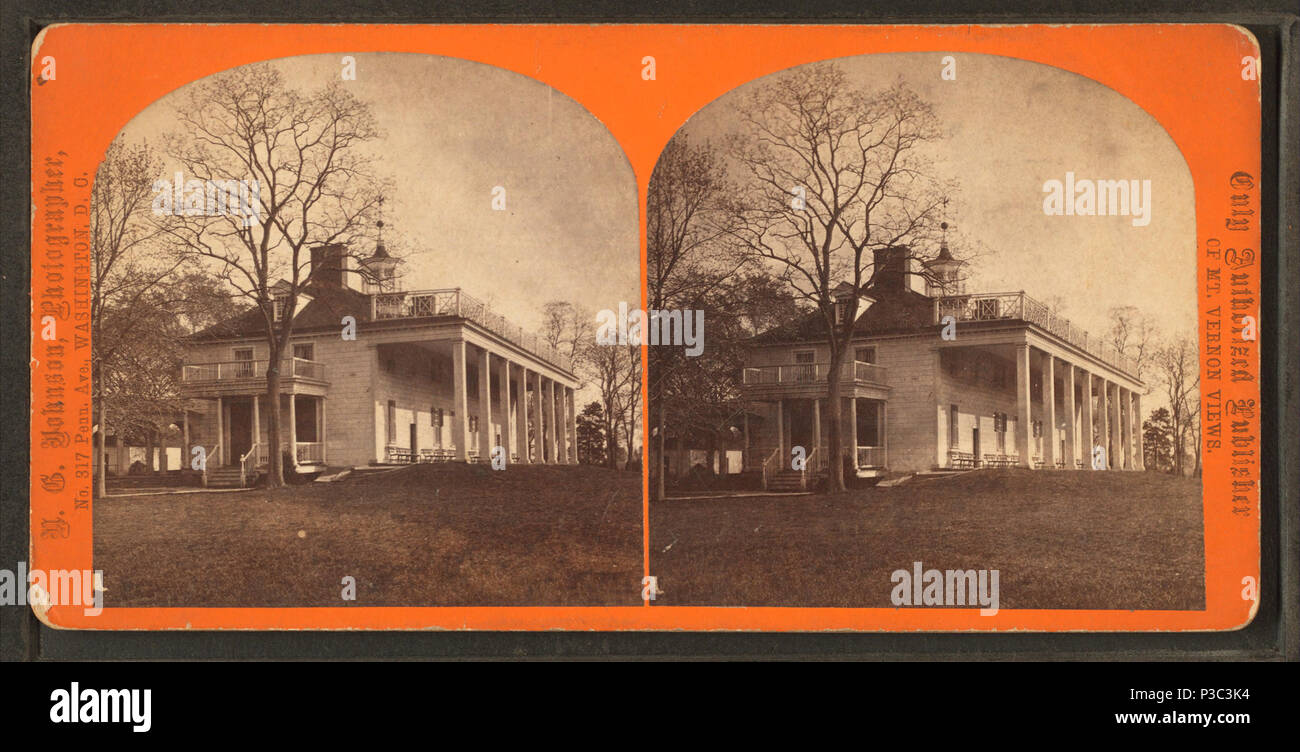201 Mt. Vernon mansion, est o fronte fiume, da N. G. Johnson 4 Foto Stock