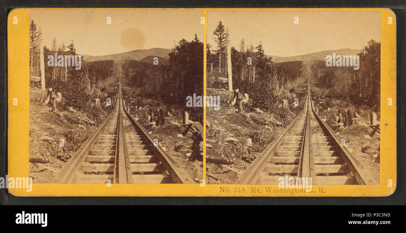 . Mt. Washington R.R. Copertura: 1864?-1892?. Elemento digitale pubblicata 2-16-2006; aggiornato 6-25-2010. 201 Mt. Washington R.R, da Kilburn fratelli 2 Foto Stock