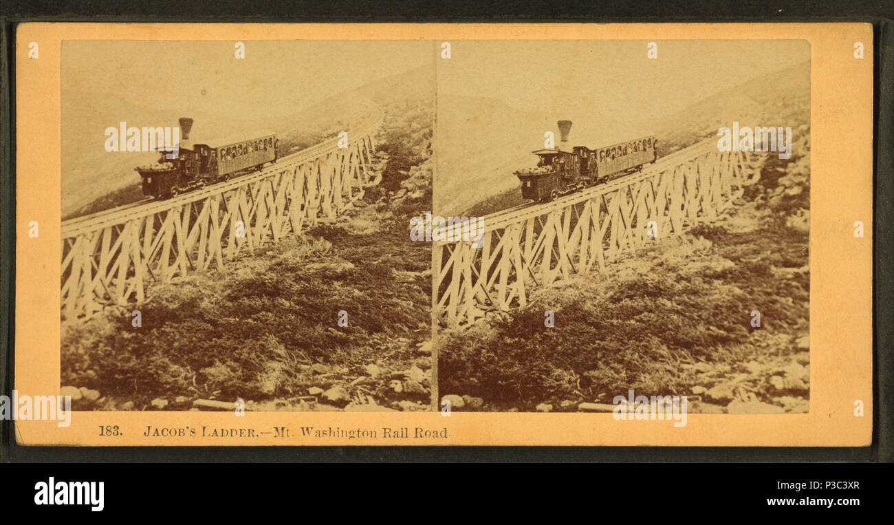 . Mt. Stazione ferroviaria di Washington, vicino al vertice. Copertura: 1860?-1903?. Elemento digitale pubblicata 3-9-2006; aggiornato 6-25-2010. 201 Mt. Stazione ferroviaria di Washington, vicino al vertice, da Robert N. Dennis raccolta di vista stereoscopica Foto Stock