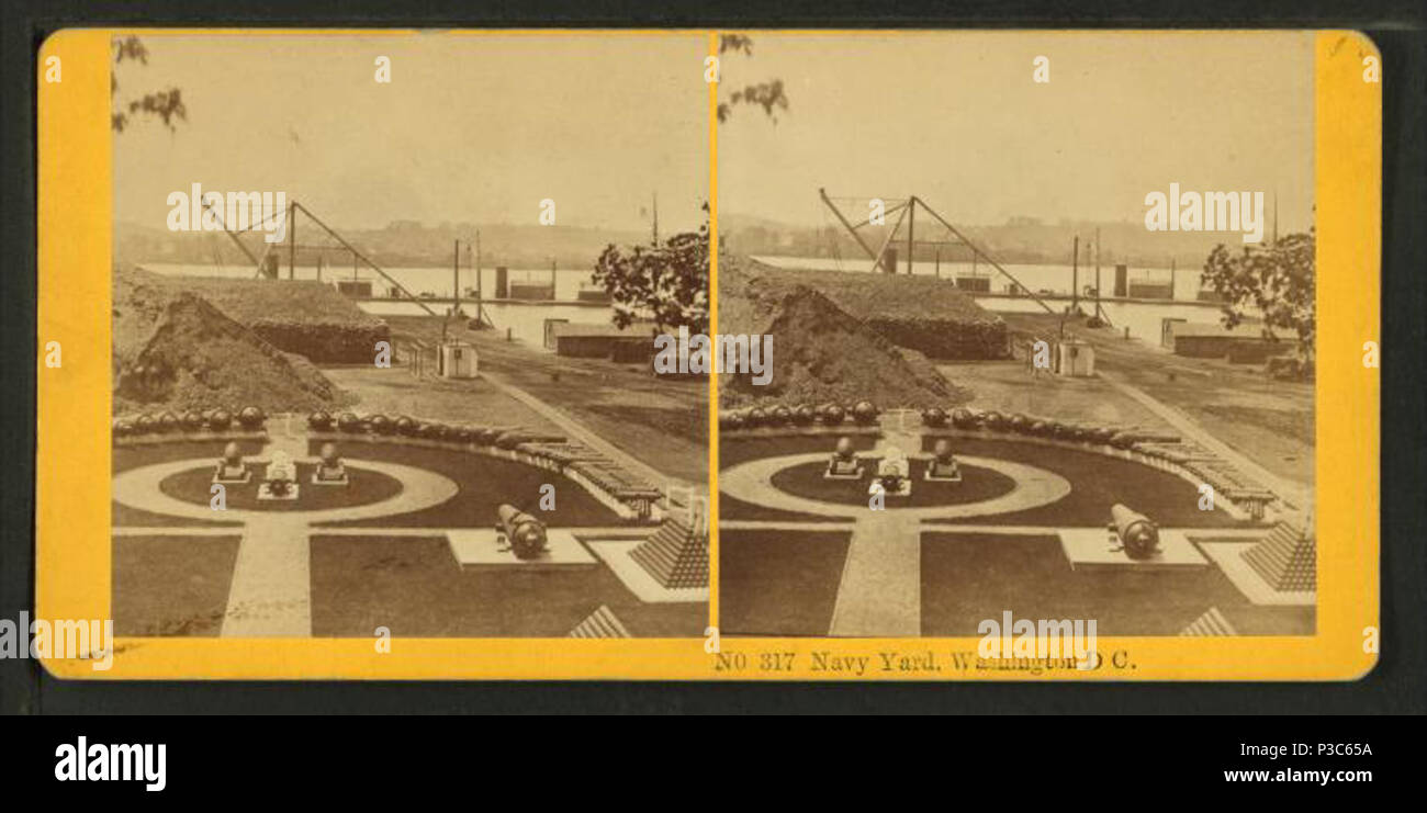 . Navy Yard, Washington D.C.. Titolo alternativo: No.317. Creato: 1860-1890. Copertura: 1860-1890. Fonte impronta: 1860?-1890?. Elemento digitale pubblicata 10-24-2005; aggiornato 2-12-2009. 206 Navy Yard, Washington, D.C., da Robert N. Dennis raccolta di vista stereoscopica Foto Stock