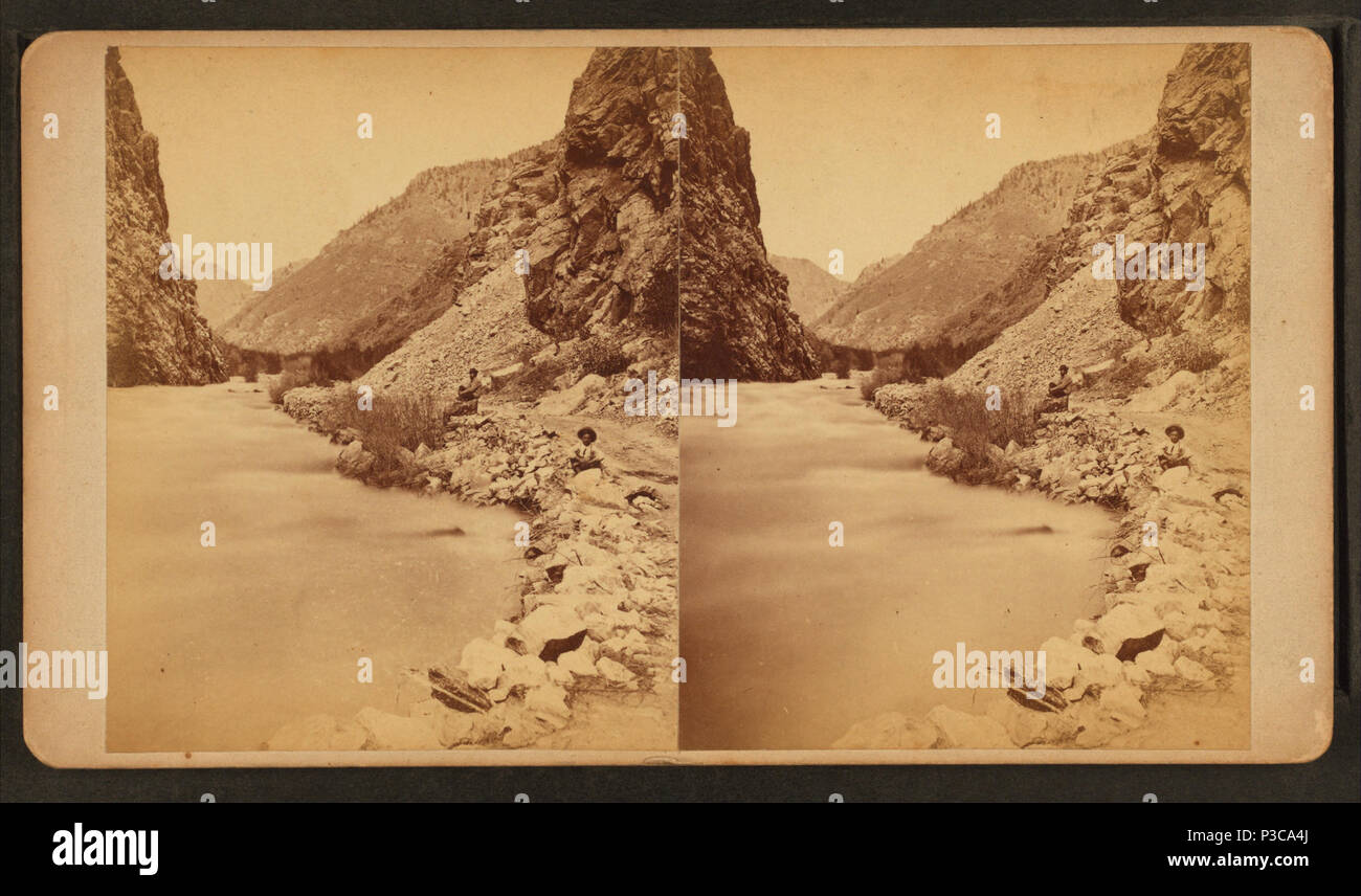 . Ogden Canyon. (Fino al canyon.) Titolo alternativo: grande bacino interno, Wasatch Range di montagne rocciose. Pubblicato: c1873. Copertura: c1873. Fonte Imprint: 1870?-1910?. Elemento digitale pubblicata 1-25-2006; aggiornato 2-13-2009. 218 Ogden Canyon. (Fino al canyon.), da Milano P. Warner Foto Stock