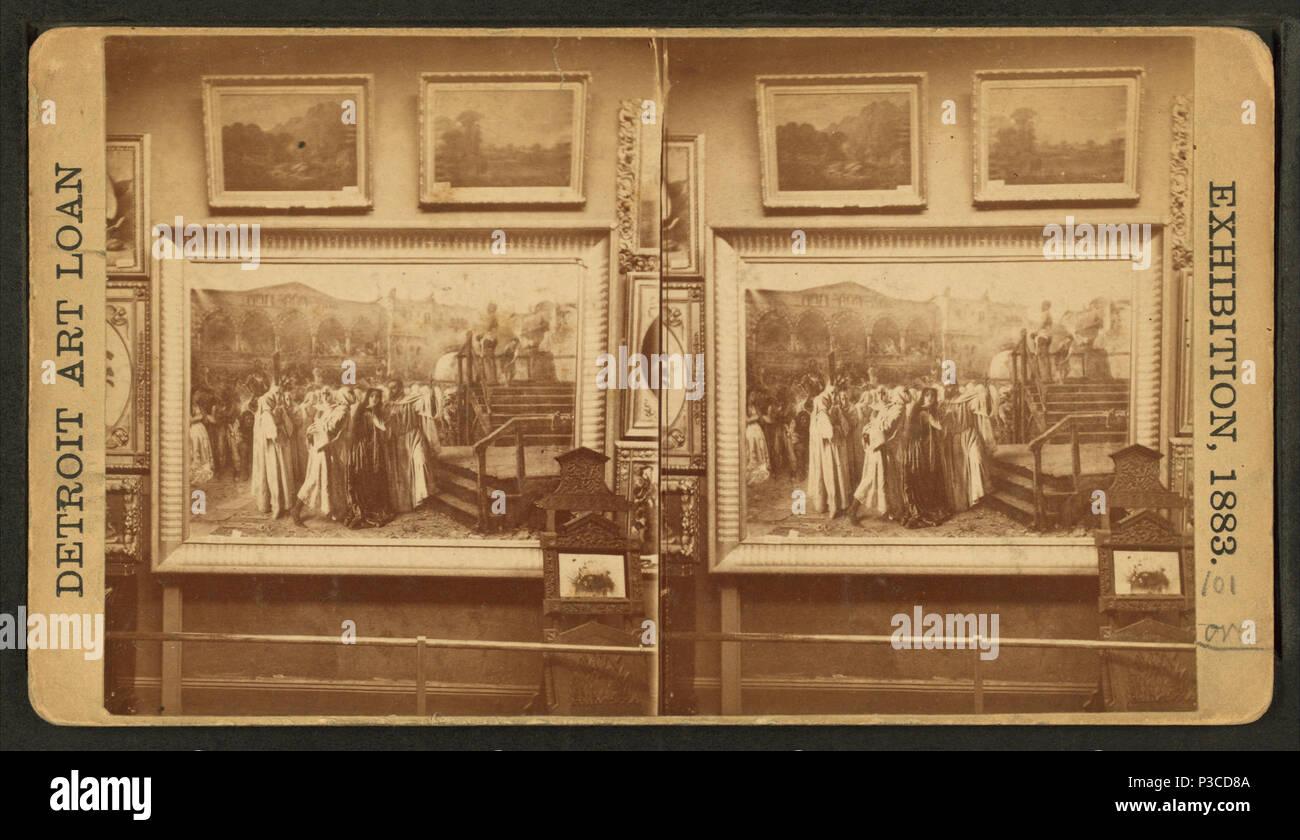 . Dipinti sul display. Titolo alternativo: Detroit arte esposizione di prestito . Creazione: 1883. Elemento digitale pubblicata 4-8-2005; aggiornato 2-12-2009. 227 dipinti su display, da Robert N. Dennis raccolta di vista stereoscopica 2 Foto Stock