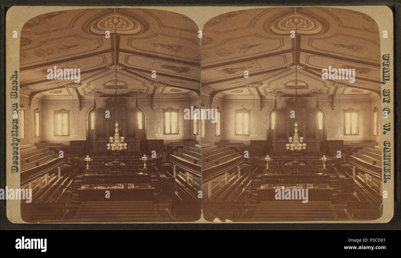 . Assembly Hall, Salt Lake City. Copertura: 1860-1885?. Fonte impronta: Salt Lake City, Utah : C. W. Carter, 1860-1885?. Elemento digitale pubblicata 1-25-2006; aggiornato 2-13-2009. 24 Assembly Hall, Salt Lake City, da C. W. Carter Foto Stock