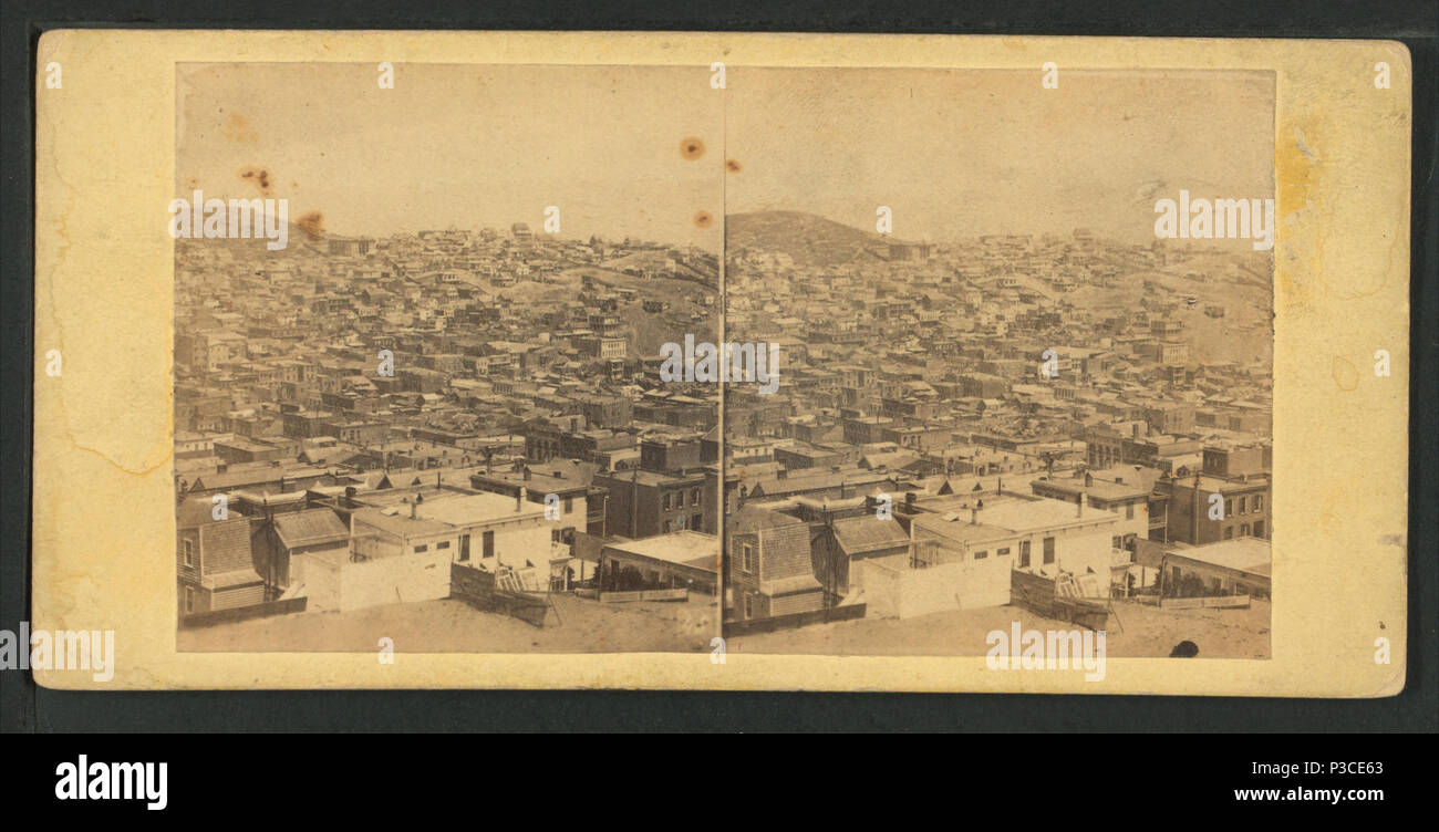 230 vista panoramica di San Francisco, No. 3. Presi dall'angolo di Sacramento e Taylor Sts, da Robert N. Dennis raccolta di vista stereoscopica 2 Foto Stock