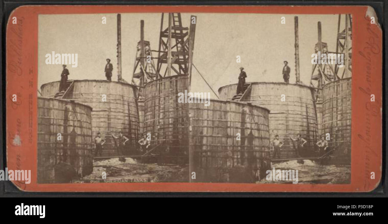 . Phil Sheridan [olio] serbatoi. Titolo alternativo: regioni petrolifere di Pennsylvania. Copertura: [1860?-1910?]. Elemento digitale pubblicata 8-11-2006; aggiornato 6-25-2010. 235 Phil Sheridan (olio) serbatoi, da Robert N. Dennis raccolta di vista stereoscopica 2 Foto Stock